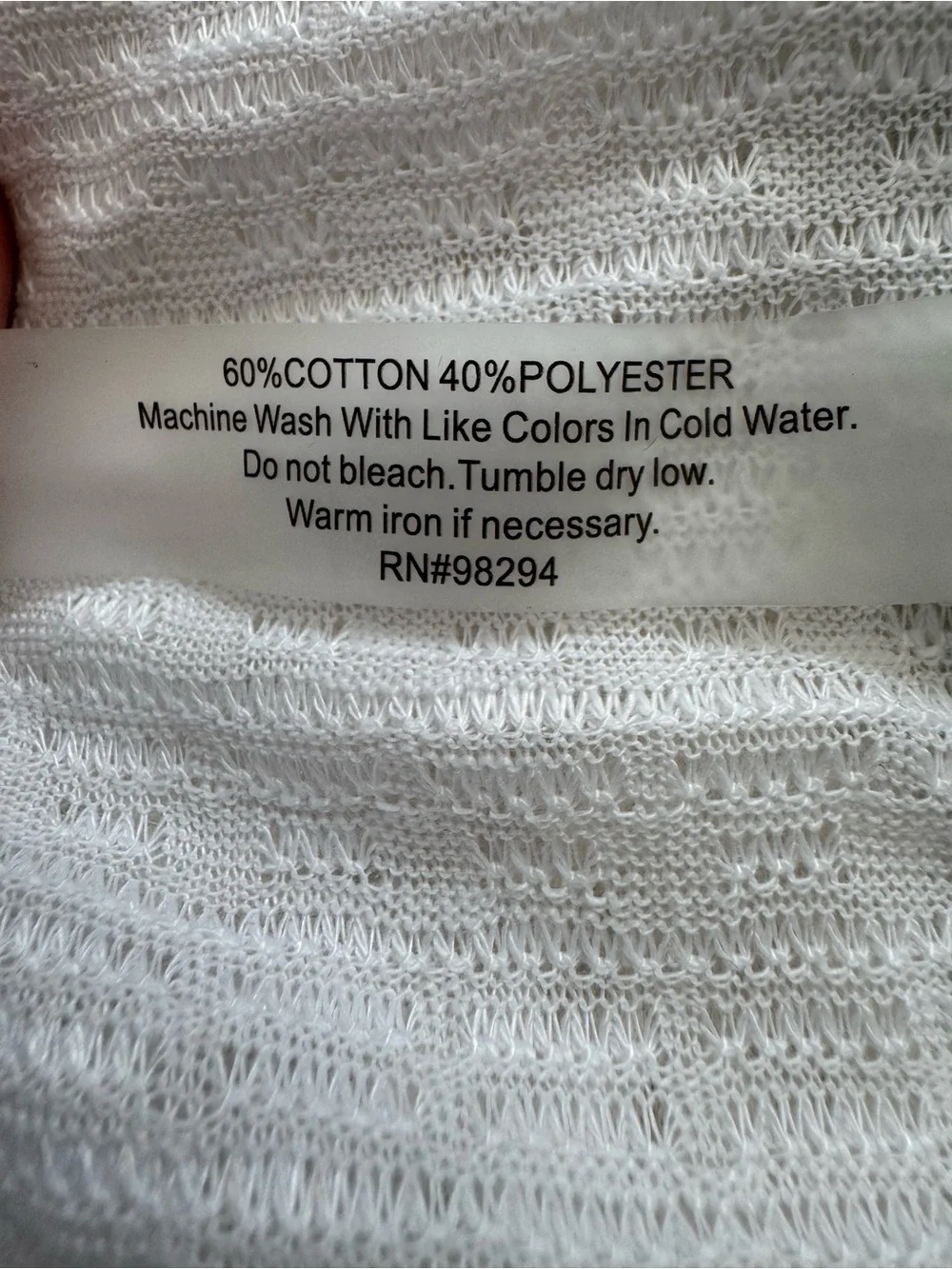 Onque Casuals White Top with Black Trim and Green Print - Picture 7 of 8